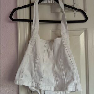 Stylish White Halter Top